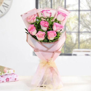 Pink Paradise Roses Bouquet 